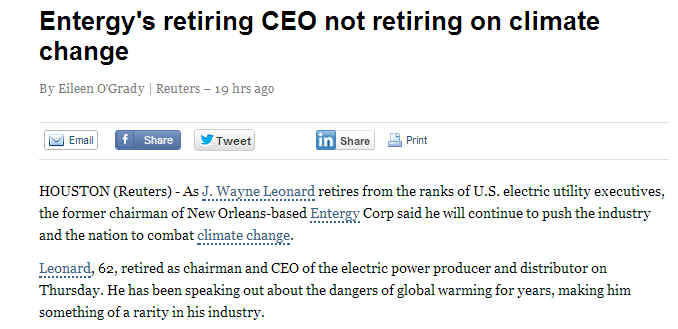 Utility CEO on Climate Change