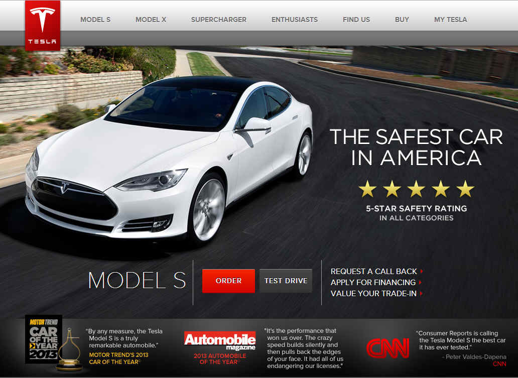 Tesla's Award Winning Model S